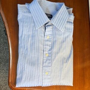 Sean John Light Blue Pinstripe Dress Shirt XL 17 1/2” neck